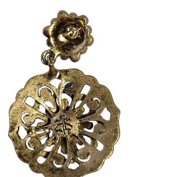 BROOKS BROTHER'S Women's Dangle Drop Statement Wedding Earrings - Picture 2 of 12